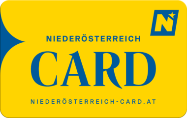 Logo der Niederösterreich Card in gelb und blau